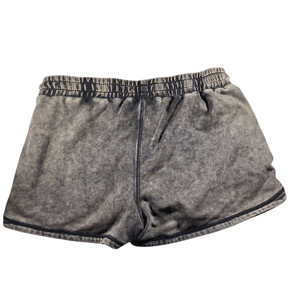 CVG Womens Washed Black sweat Shorts L Cotton/Polyester Blend Drawstring Pockets - Picture 4 of 7